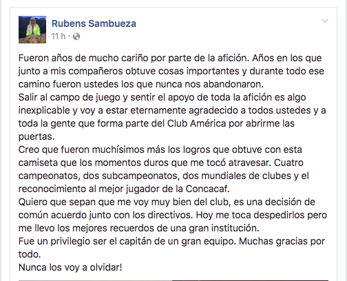 Carta Rubens Sambueza FB