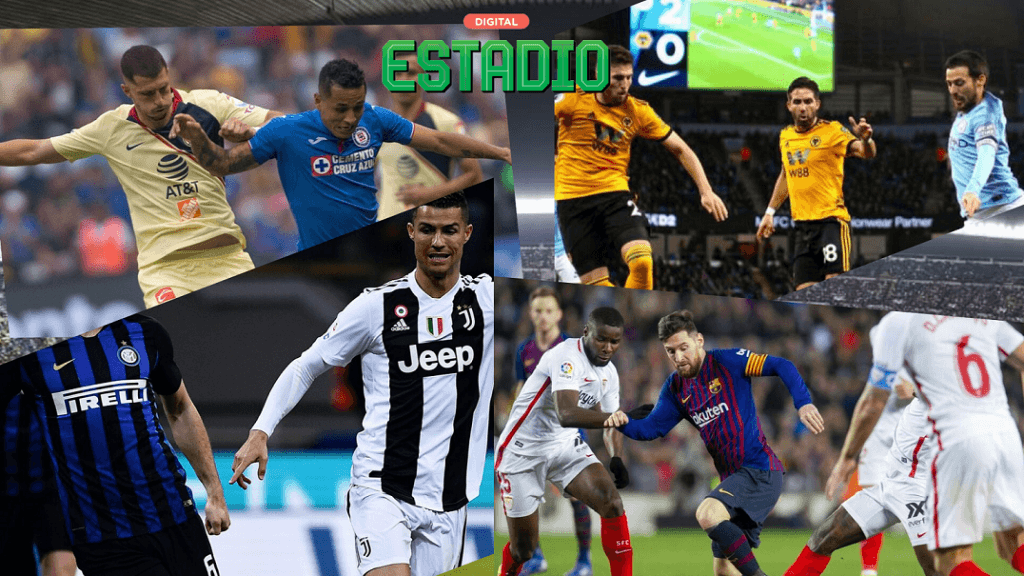 Cruz Azul, América, Barcelona Sevilla, Inter, Juventus, Wolves