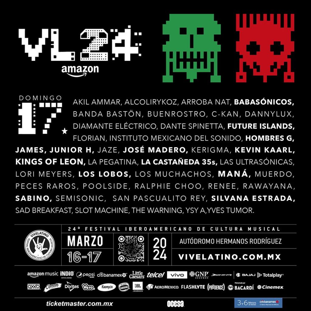 El Cartel Completo del Vive Latino 2024 del 17 de marzo | X @vivelatino