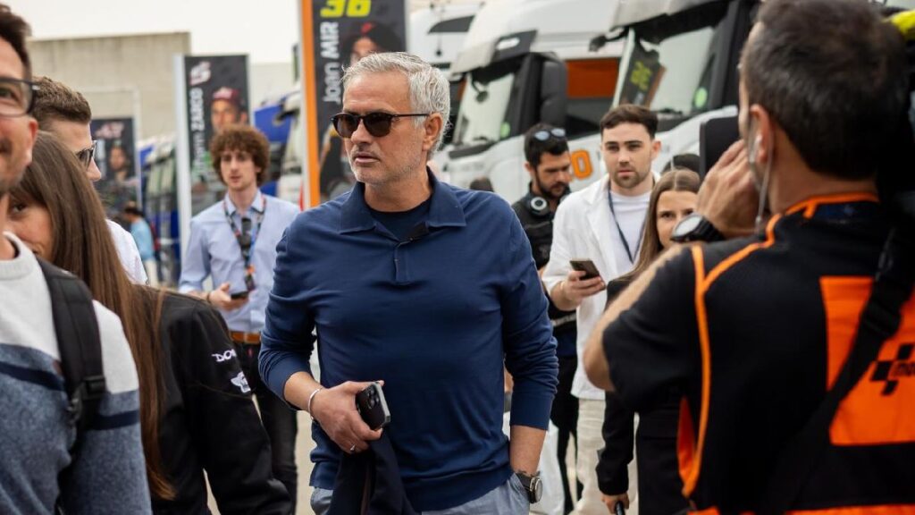 José Mourinho a su llegada al GP de Portugal de MotoGP