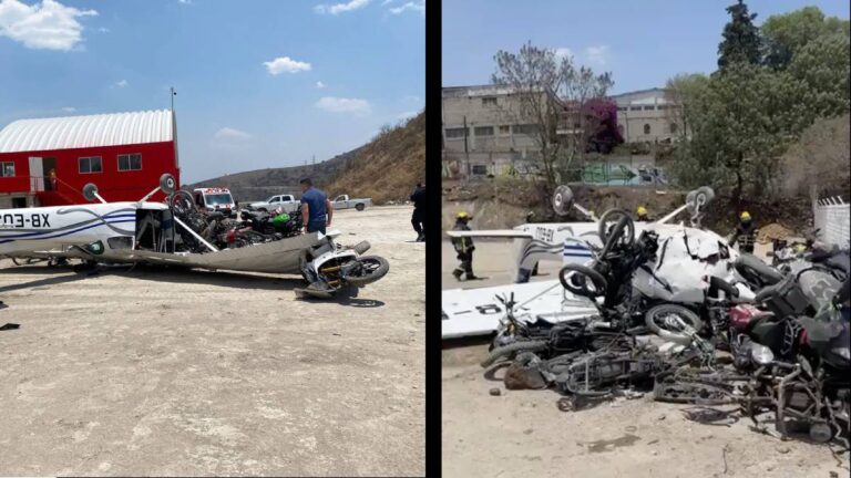 Se desploma avioneta en el Estado de México; hay tres heridos