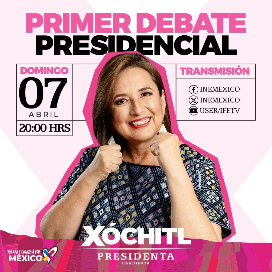 Xóchitl Gálvez lista para el debate presidencial | X @XochitlGalvez