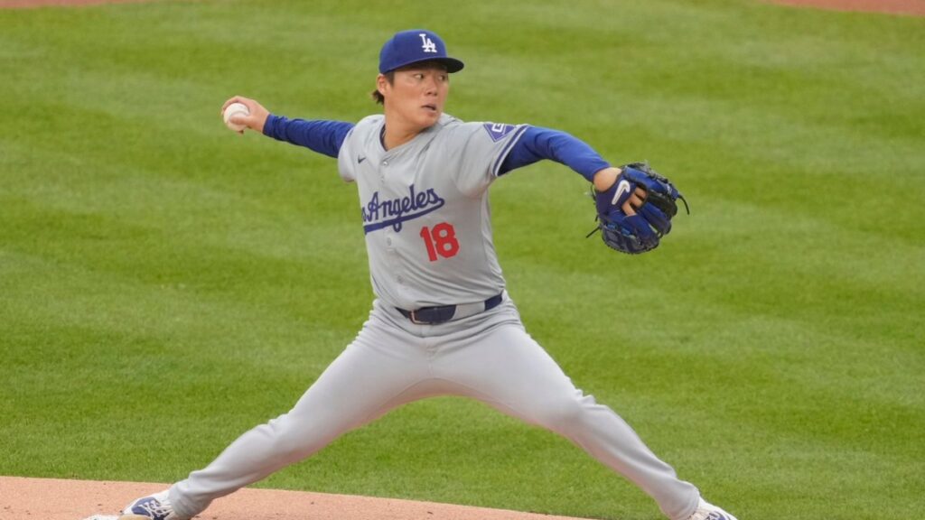 Yoshinobu Yamamoto hizo una gran atrapada y ganó el juego a Nationals | X: @DodgersNation