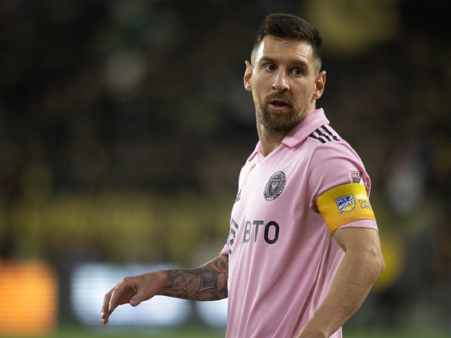 Lionel Messi luciendo la cinta de capitán con el Inter Miami | EFE
